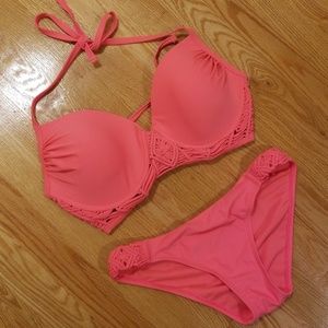 Coral pink bikini